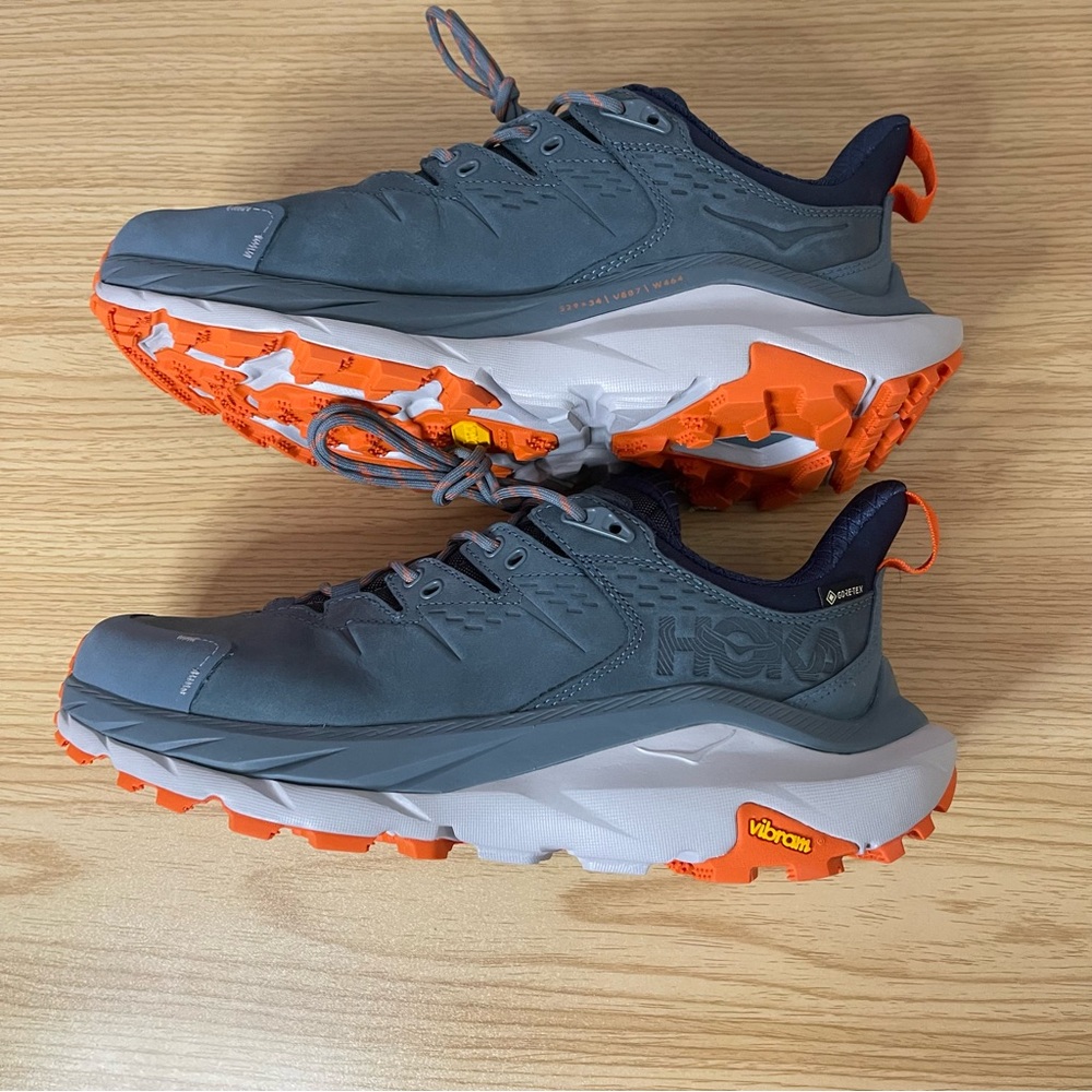 HOKA Men’s Kaha 2 Low GTX Leather Gore-Tex Hiking Sneakers. 8.5 D blue grey - Picture 6 of 13